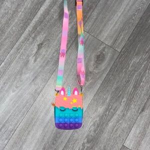 Unicorn rainbow pop it purse
